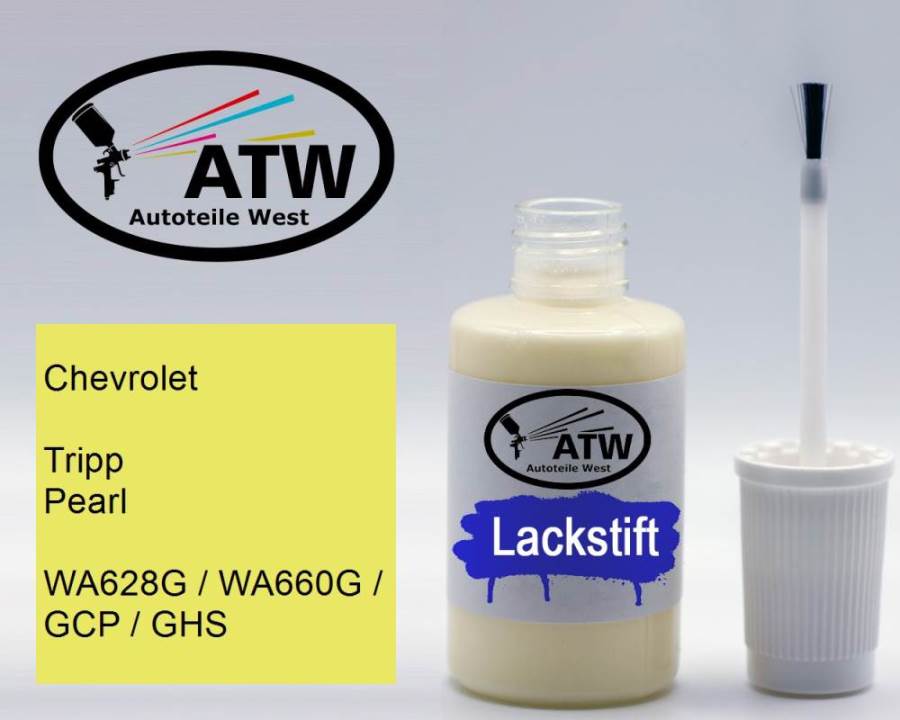 Chevrolet, Tripp Pearl, WA628G / WA660G / GCP / GHS: 20ml Lackstift, von ATW Autoteile West.
